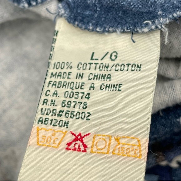 Vtg Flannel Northern Reflections One Piece Pajamas Adult Large Open Backside - Picture 9 of 14